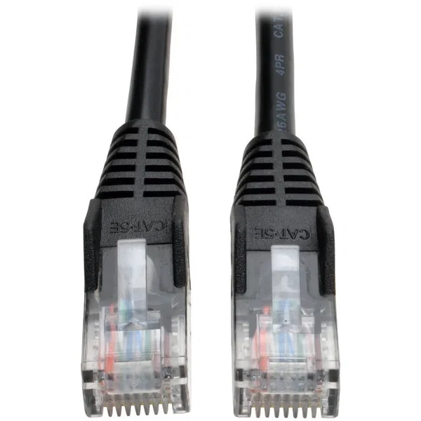 Eaton Tripp Lite Series Cat5e 350 MHz Snagless Molded (UTP) Ethernet Cable (RJ45 M/M), PoE - Black, 25 ft. (7.62 m) - 25ft - 1 x RJ-45 Male - 1 x RJ-45 Male - Black
