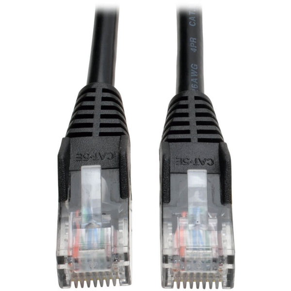 Tripp Lite by Eaton Cat5e 350 MHz Snagless Molded (UTP) Ethernet Cable (RJ45 M/M) PoE - Black 3 ft. (0.91 m) - 3ft - 1 x RJ-45 Male - 1 x RJ-45 Male - Black
