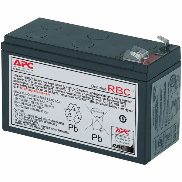 APC Replacement Battery Cartridge, Valve regulated lead-acid battery, 7Ah, 12VDC, 2-year warranty - 7000 mAh - 12 V DC - Lead Acid - Valve-regulated - Hot Swappable - 3 Year Minimum Battery Life - 5 Year Maximum Battery Life