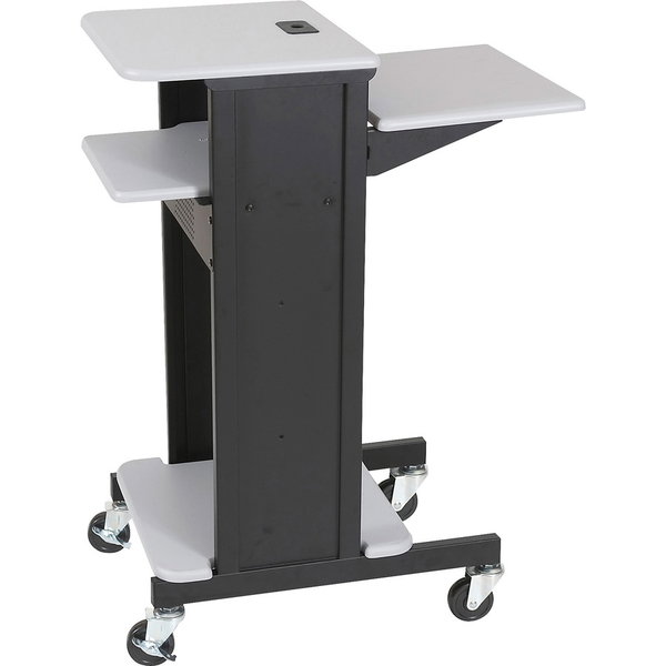 MooreCo 3-Shelf Presentation Cart - 2 x Shelf(ves) - 4.75" Height x 27" Width x 7.20" Depth - Gray