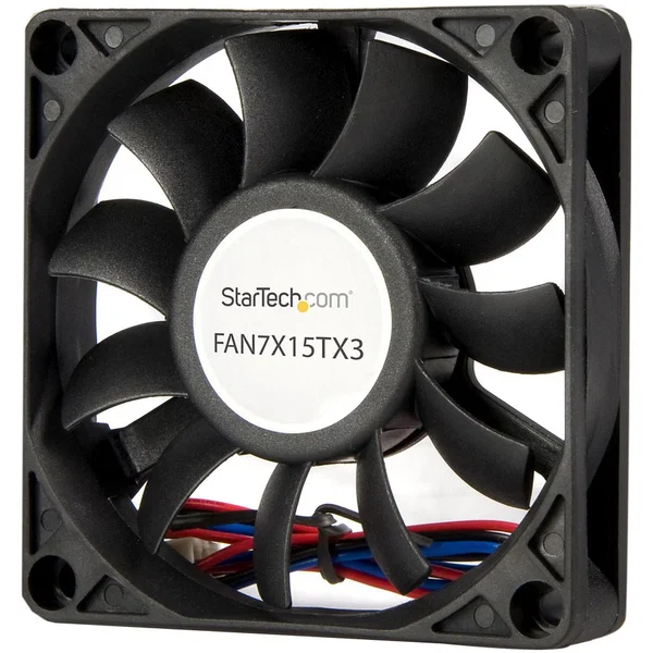 StarTech Replacement 70mm Ball Bearing CPU Case Fan - TX3 Connector - Case fan - 70 mm - black - Add additional chassis cooling with a 70mm ball bearing fan - pc fan - computer case fan - 70mm fan - tx3 fan - 3 pin case fan