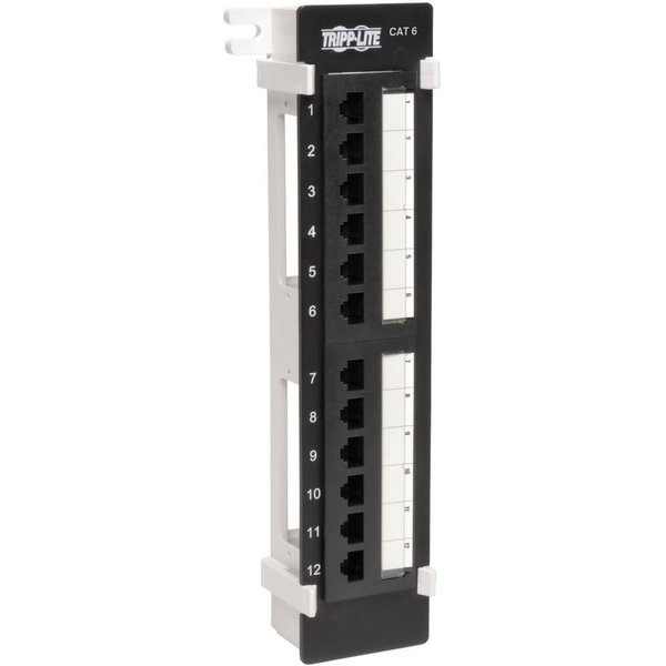 Tripp Lite by Eaton 12-Port Cat6 Wall Mount Vertical 110 Patch Panel RJ45 TAA GSA - 12 x RJ-45