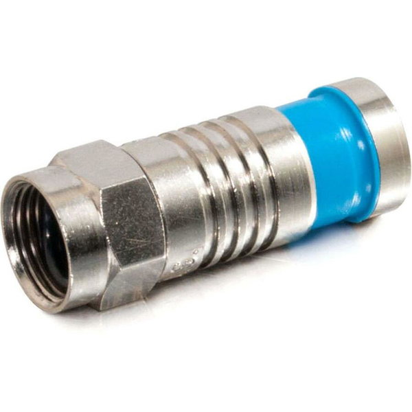 C2G RG6 Quad Compression F-Type Connector with O-Ring - 50pk - F Connector