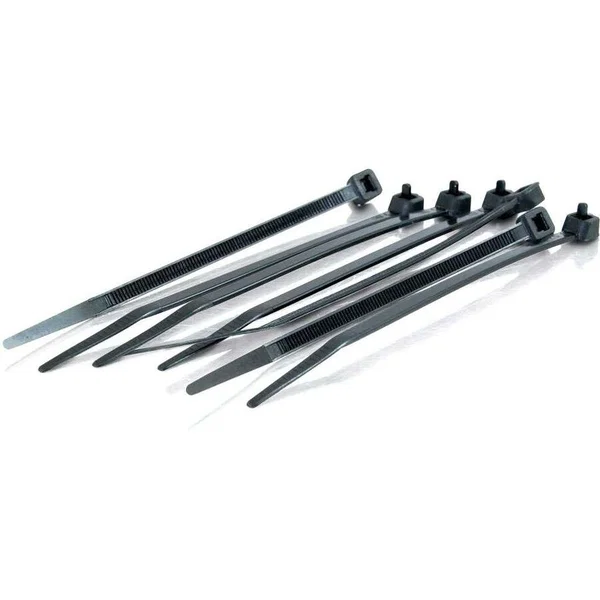 C2G 6in Cable Ties - Black - 100pk - Black - 100 Pack