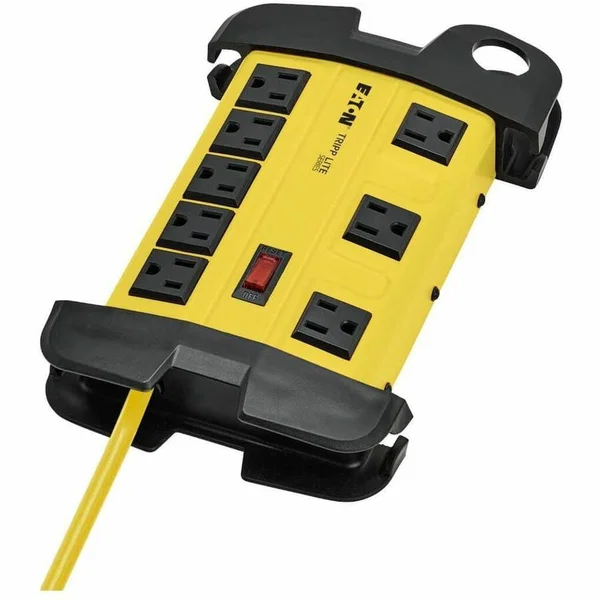 Tripp Lite by Eaton Power It! 8-Outlet Safety Power Strip 15 ft. (4.57 m) Cord Hang Holes Cord Wrap Outlet Covers - NEMA 5-15P - 8 x NEMA 5-15R - 15 ft Cord - 15 A Current - 110 V AC Voltage