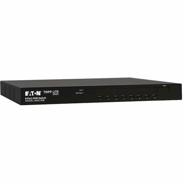 Tripp Lite by Eaton Rackmount KVM Switch 8-Port / USB / PS2 w/ On Screen Display 1U - 8 x 1 - 8 x HD-15 - 1U - Rack-mountable