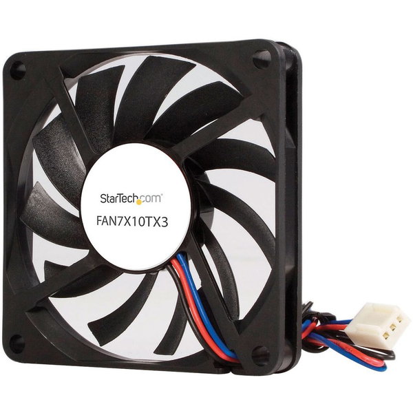StarTech TX3 Dual Ball Bearing Replacement Fan - CPU Cooler fan - 70 mm - black - Keep a system running cooler with a 70mm ball bearing case fan - pc fan - computer case fan - 70mm fan - tx3 fan - 3 pin case fan