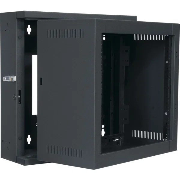 Middle Atlantic EWR Series 10RU Pivoting Wall Rack - 17in Depth - 10U Rack Height x 19" Rack Width x 15" Rack Depth - Wall Mountable - Black Powder Coat - Steel - 150 lb Maximum Weight Capacity