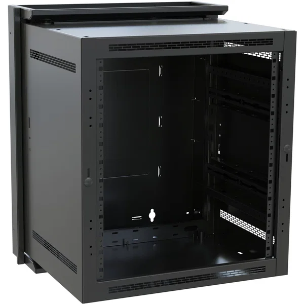 Middle Atlantic DWR-10-22 Wall Mount Rack Cabinet - 10U Rack Height x 19" Rack Width - Wall Mountable - Black - Steel - 200 lb Maximum Weight Capacity