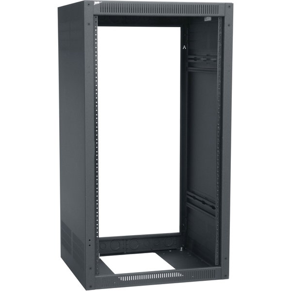 Middle Atlantic ERK Series Rack, ERK-2125LRD - 21U Rack Height x 19" Rack Width x 23.47" Rack Depth - Floor Standing - Black Powder Coat - Steel - 2500 lb Maximum Weight Capacity
