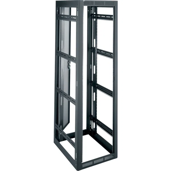 Middle Atlantic WRK Series Rack, 24 RU, 32"D - 24U Rack Height x 19" Rack Width x 30.75" Rack Depth - Black Powder Coat - Steel - 10000 lb Static/Stationary Weight Capacity