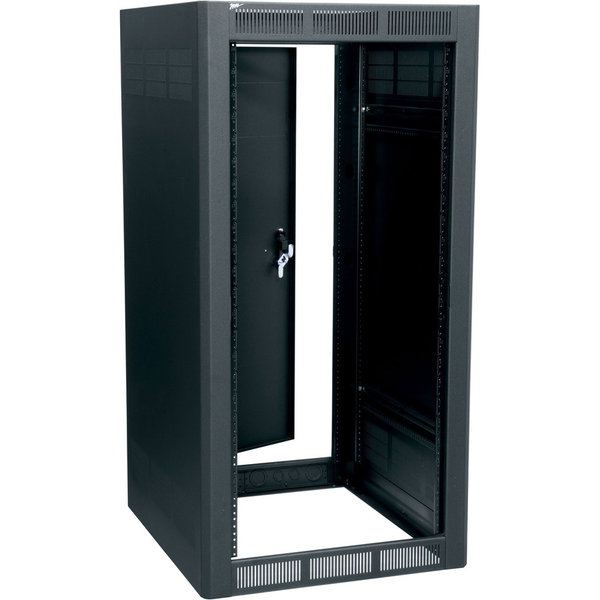 Middle Atlantic WRK-24SA-32 Stand-Alone Enclosure Rack Cabinet - 24U Rack Height - Black - Steel - 10000 lb Static/Stationary Weight Capacity