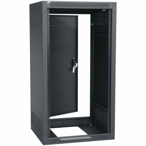 Middle Atlantic ERK 27RU AV Floor Standing Rack - 25in Depth Floor Standing Cabinet - With Rear Door - TAA Compliant - 27U Rack Height x 19" Rack Width x 25" Rack Depth - Black - Steel - 2500 lb Maximum Weight Capacity