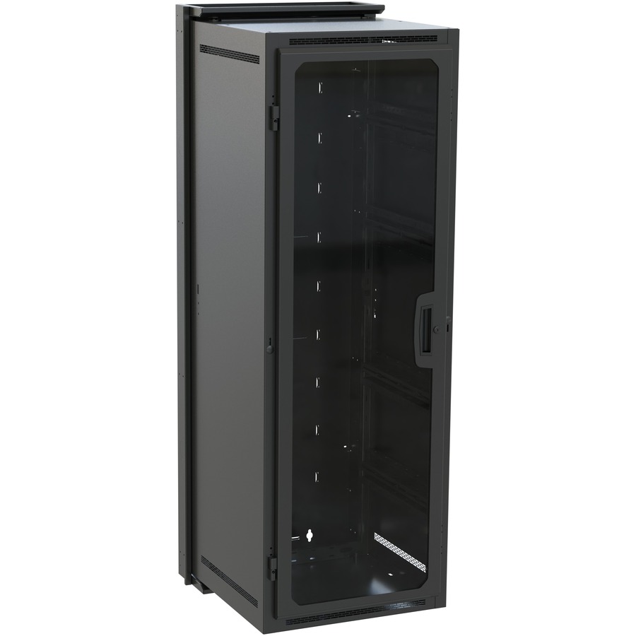 Middle Atlantic DWR Series 35RU Pivoting Wall Mounted Rack - 26in Depth Wall Mounted Cabinet - 35U Rack Height - Black - 300 lb Maximum Weight Capacity