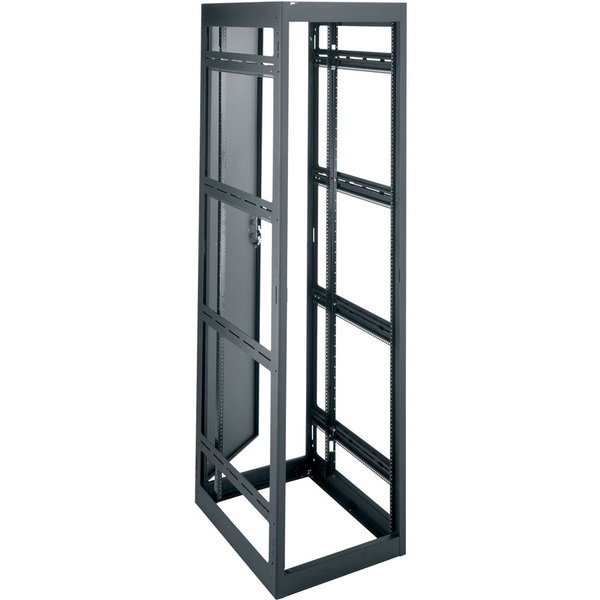 Middle Atlantic MRK Series 40RU Open-Frame AV Rack with Back Door - 26in Depth, 22in Width - 40U Rack Height x 19" Rack Width x 24" Rack Depth - Floor Standing Open Frame - Black Textured Powder Coat - Steel - 10000 lb Maximum Weight Capacity