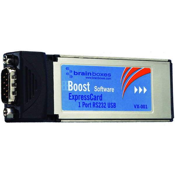 Brainboxes VX-001 1 Port RS-232 Serial Express Card - 1 x 9-pin DB-9 Male RS-232 Serial