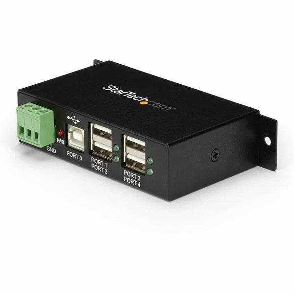 StarTech 4-Port USB 2.0 Hub, TAA - Add four rugged external USB 2.0 ports from a single USB connection - usb 2.0 hub - 4 port usb hub - desktop usb hub -external usb hub