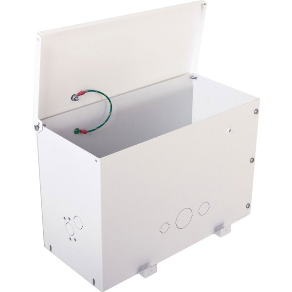 Chief Large Above Tile Storage Accessory Box - External Dimensions: 14" Width x 7.8" Depth x 9.3" Height - Hinged Closure - White - For Cable, Equipment