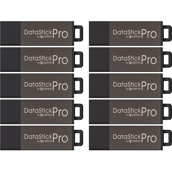 Centon 8GB DataStick Pro USB 2.0 Flash Drive - 10 Pack - 8 GB - USB - External
