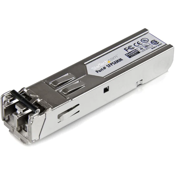 StarTech MSA Uncoded SFP Module, 1000BASE-SX, 1GE Gigabit Ethernet SFP 1GbE Multi Mode Fiber (MMF) Optic Transceiver, 550m DDM, TAA - MSA Uncoded SFP - 1000BASE-SX 1Gbps - 1GbE Module - 1GE Gigabit Ethernet SFP 850nm Multi Mode (MMF) Transceiver - 550m (1