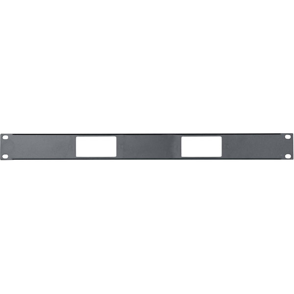 Middle Atlantic Panel, 1 RU, Accepts 2 Decora Devices - Steel - Black - 1U Rack Height - 1.8" Height x 19" Width x 0.5" Depth