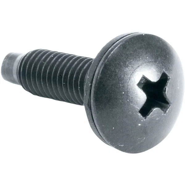 Middle Atlantic 10-32 Rack Screws - Truss-Head - 0.8in Length - 25 Count - Rack Screw - 10 - 0.75" - Truss - Philips - Black - 25 / Pack