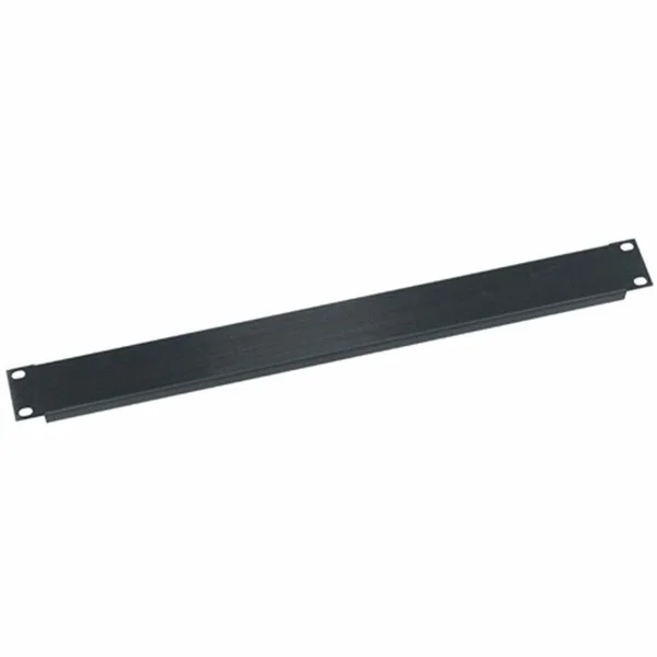 Middle Atlantic 1RU Flanged Aluminum Rack Blanking Panel - Flat Black Powder Coat - 12 - 1.8" Height x 19" Width