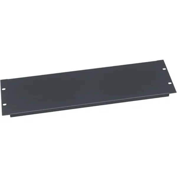 Middle Atlantic 3RU Flanged Blank Rack Panel - Aluminum - Black - 5.3" Height x 19" Width