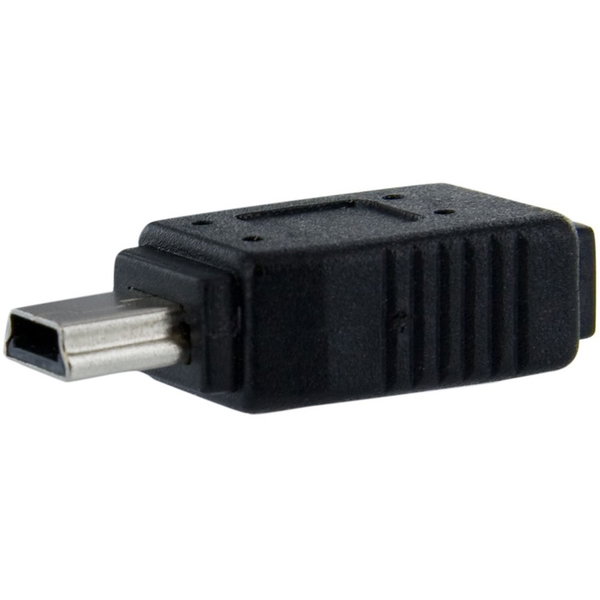 StarTech Micro USB to Mini USB Adapter F/M - Use a Micro USB cable or power charger with older Mini USB devices. - micro usb to mini usb - mini usb adapter - micro to mini usb adapter