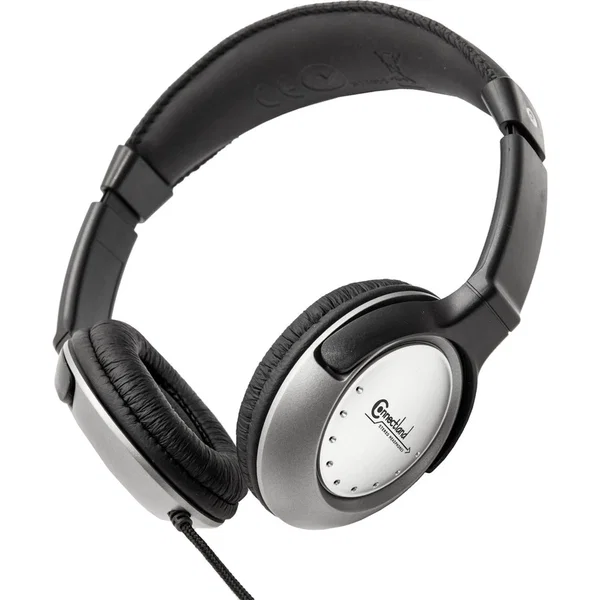 Connectland Stereo PC Headphone with In-line Contrlol and Microphone - Stereo - Mini-phone (3.5mm) - Wired - 2.2 Kilo Ohm - 20 Hz to 20 kHz - Over-the-head - Binaural - Circumaural - 8 ft Cable - Omni-directional Microphone