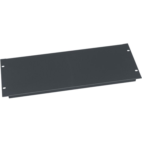 Middle Atlantic PBL-4 Flange Panel - Aluminum - Black - 4U Rack Height - 7" Height x 19" Width