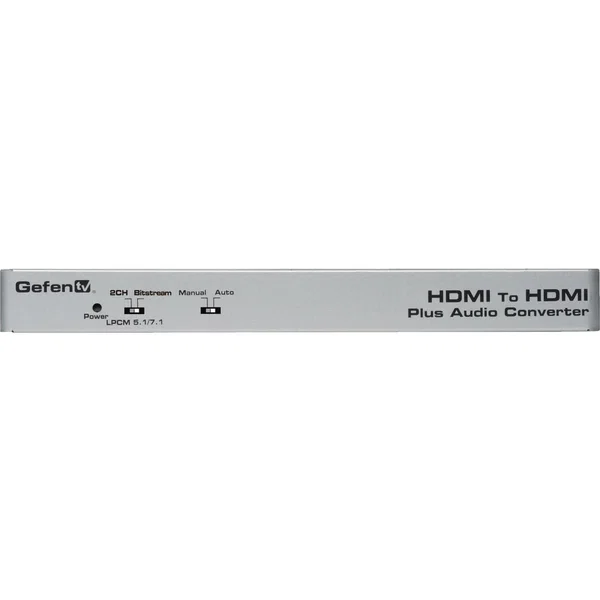 GefenTV HDMI Audio Converter with HDMI input/output, 8-channel LPCM RCA audio, optical digital output, and HDMI 1.3/HDCP 1.1 compliance - 225 MHz to 225 MHz - Audio Line Out - 1 x HDMI In - 1 x HDMI Out