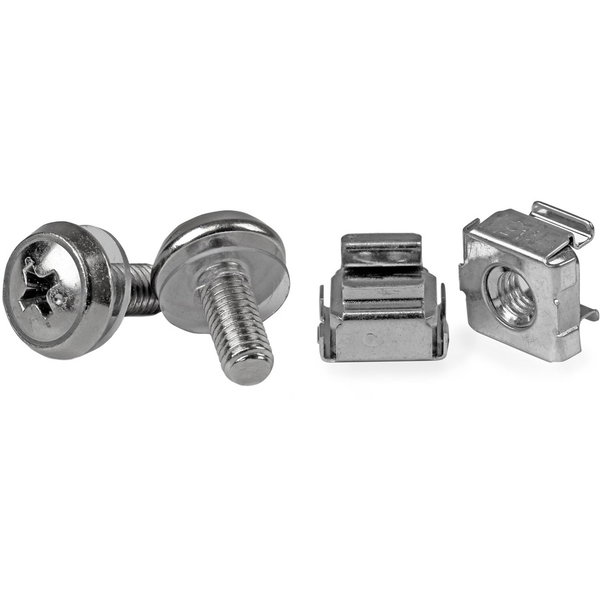 StarTech 50 Pkg M5 Mounting Screws and Cage Nuts for Server Rack Cabinet, TAA - Install your rack-mountable hardware securely with these high quality screws and nuts - M5 Screws - Rack Screws - Rack Nuts - Cage Nuts - CageNuts - 50 Pkg M5 Mounting Screws 