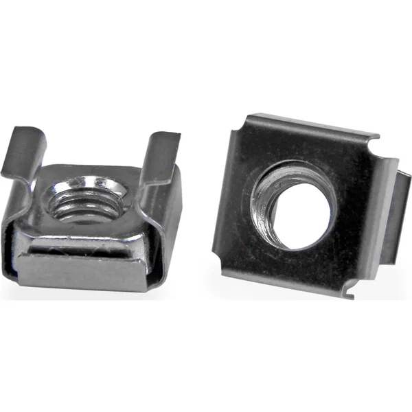 StarTech 50 Pkg M6 Cage Nuts for Server Rack Cabinet, TAA - Install your rack-mountable hardware securely with these high quality cage nuts - cage nuts - rack cage nuts - m6 cage nuts