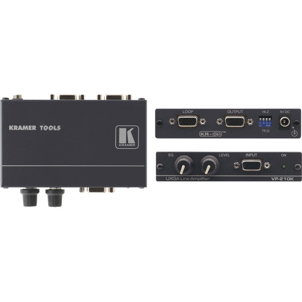 Kramer 1:1 Computer Graphics Video Line Amplifier (350MHz) - 350 MHz to 350 MHz - VGA In - VGA Out
