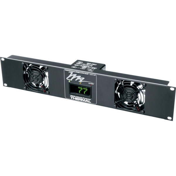 Middle Atlantic UQFP Fan Tray - 8 Fan - 2U - 100 CFM - Brushed Anodized Black