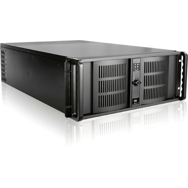 iStarUSA D Storm D-414L-7 System Cabinet - Rack-mountable - Black, Black - Aluminum, Zinc-coated Steel - 4U - 9 x Bay - 3 x Fan(s) Supported - 7 x External 5.25" Bay - 1 x External 3.5" Bay - 1 x Internal 3.5" Bay - 14x Slot(s) - 2 x USB(s)