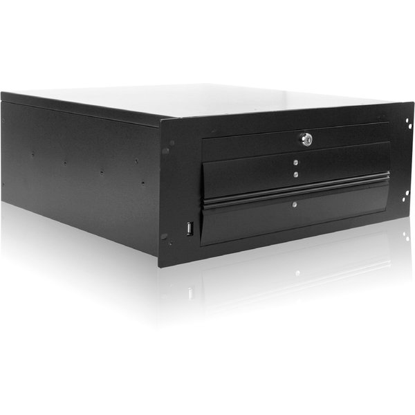 iStarUSA E Storm E-4140 Rugged System Cabinet - Rack-mountable - Black, Black - Zinc-coated Steel - 4U - 5 x Bay - 2 x Fan(s) Supported - 3 x External 5.25" Bay - 1 x External 3.5" Bay - 1 x Internal 3.5" Bay - 14x Slot(s) - 1 x USB(s)