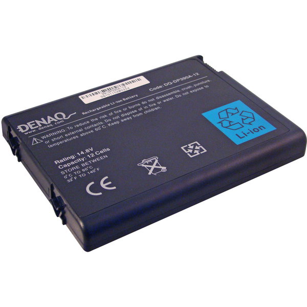 DENAQ 12-Cell 6600mAh Li-Ion Laptop Battery for HP Business Notebook nx9100, nx9105, nx9110, nx9600; Pavilion zd8000, zv5000, zv6000, zx5000; Presario R3000, R4000, X6000 - For Notebook - Battery Rechargeable - 6600 mAh - 98 Wh - 14.8 V DC