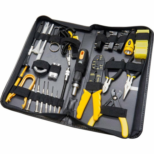 SYBA Multimedia 58 Piece Tool Kit for Handyman, Computer Technician, and Electrician