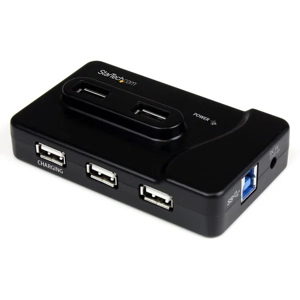 StarTech 6 Port USB 3.0 / USB 2.0 Combo Hub with 2A Charging Port - 2x USB 3.0 & 4x USB 2.0 - Add 2x USB 3.0 and 4x USB 2.0 ports to a computer, externally through a single USB 3.0 connection - usb 3.0 hub - 7 port usb hub - powered usb hub - usb 3.0 2.0 