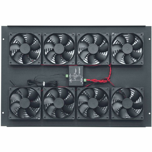 Middle Atlantic BGR 552 CFM Fan Top for BGR Racks - 8 Fan - 552 CFM - Black