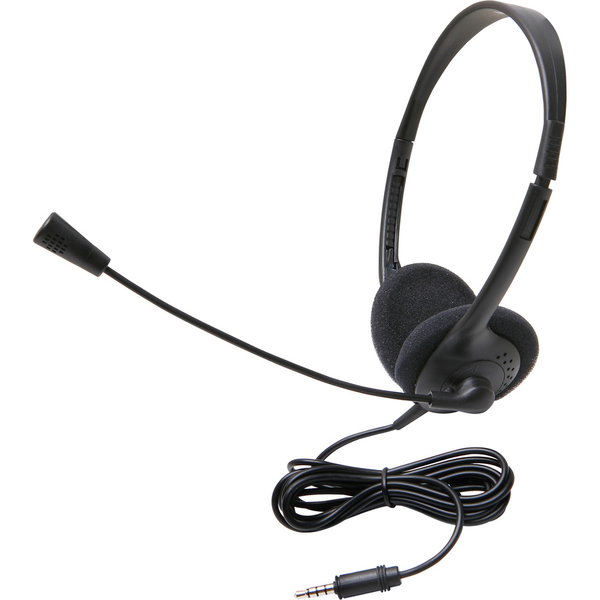 Califone 3065AVT Headset - Stereo - Mini-phone (3.5mm) - Wired - 32 Ohm - 20 Hz to 20 kHz - Over-the-head - Binaural - Semi-open - 6 ft Cable - Electret Microphone - Black