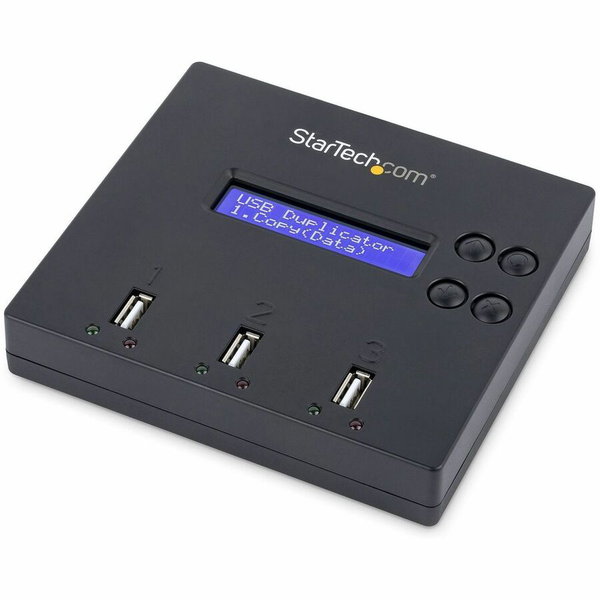 StarTech Standalone 1 to 2 USB Thumb Drive Duplicator/Eraser, USB Flash Drive Copier/Cloner, Sector-by-Sector Copy, Sanitizer, TAA - 1 to 2 Standalone USB Flash Drive Duplicator/Eraser, Cloner/Sanitizer; Supports USB 3.0/2.0 Thumb Drives; Up to 1.5 GB/min
