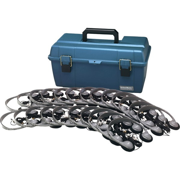 Hamilton Buhl Lab Pack, 24 HA2 Personal Headphones in a Carry Case - Stereo - Mini-phone (3.5mm) - Wired - 32 Ohm - 20 Hz to 20 kHz - Over-the-head - Binaural - Circumaural - 6 ft Cable - 24