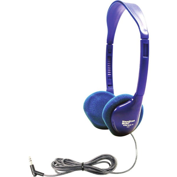 Hamilton Buhl Kid's Personal-Sized, On-Ear Stereo Headphones - Stereo, Mono - Mini-phone (3.5mm) - Wired - 32 Ohm - 20 Hz to 20 kHz - Over-the-ear - Binaural - Ear-cup - 5 ft Cable - Blue