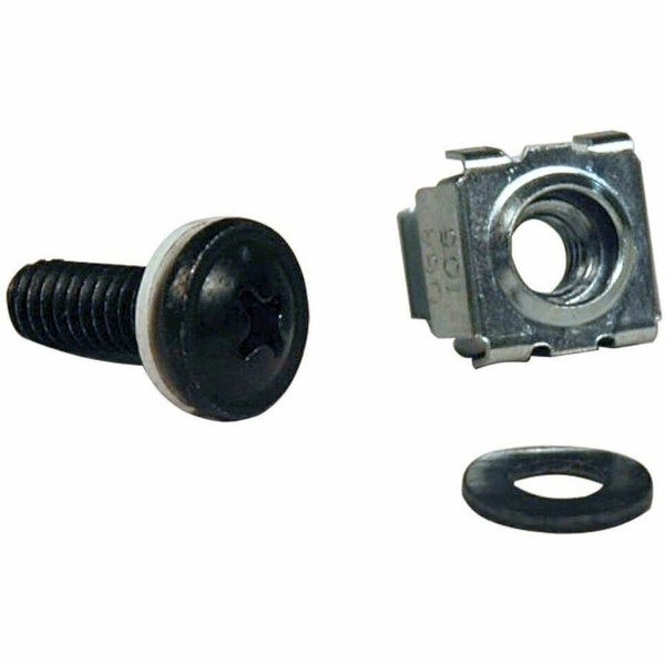 Eaton Tripp Lite Series SmartRack Square Hole Hardware Kit with 50 M5 screws and washers - Cage Nut, Pan Head Screw, Cup Washer - 50
