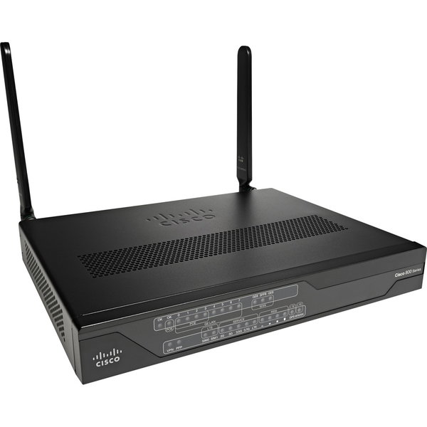 Cisco C899G Cellular, Ethernet Wireless Integrated Services Router - 4G - LTE 800, LTE 900, LTE 1800, LTE 2100, LTE 2600 - LTE, HSPA+, UMTS(2 x External) - 8 x Network Port - 1 x Broadband Port - PoE Ports - Gigabit Ethernet - VPN Supported - Desktop