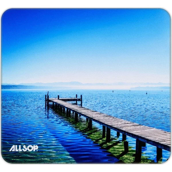 Allsop NatureSmart Image Mousepad - Pier - (30868) - Pier - 0.10" Height x 8.50" Width - Natural Rubber, Latex - Anti-skid