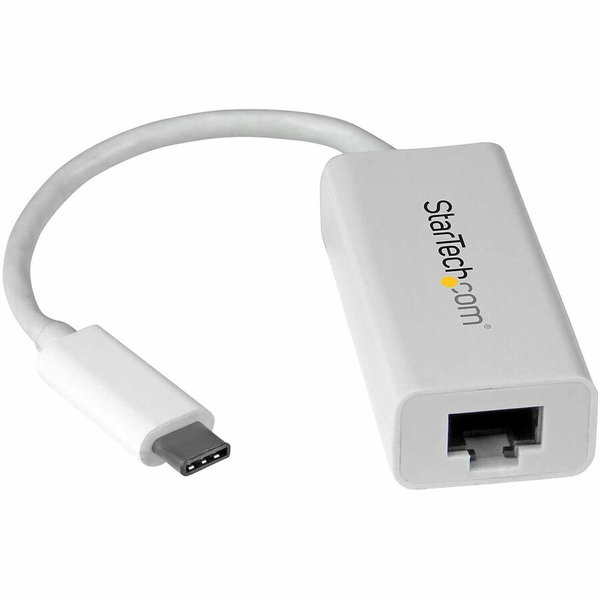 StarTech USB-C to Gigabit Ethernet Adapter - White - Thunderbolt 3 Port Compatible - USB Type C Network Adapter - Connect to a Gigabit network through the USB-C port on your computer - USB 3.1 Gen 1 (5Gbps) - USB Type C to Ethernet - Works w/ latest MacBo